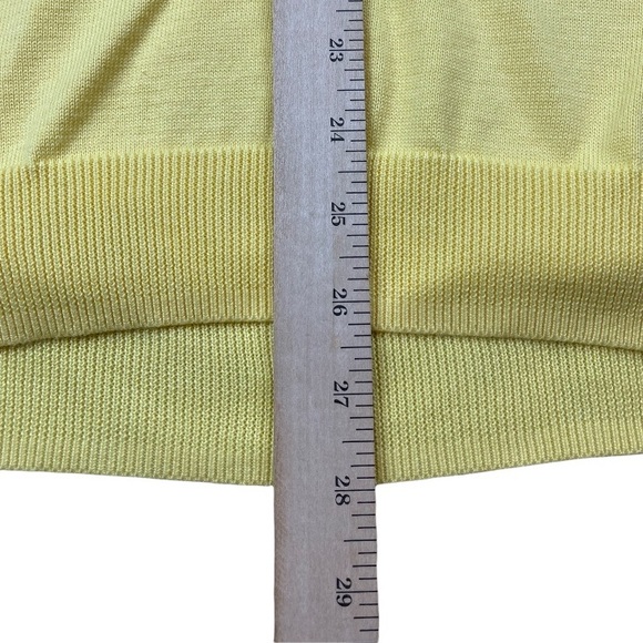 Brooks Brothers Sweater Vest Mens Extra Large XL Yellow V-Neck Cotton Pullover - Picture 6 of 6